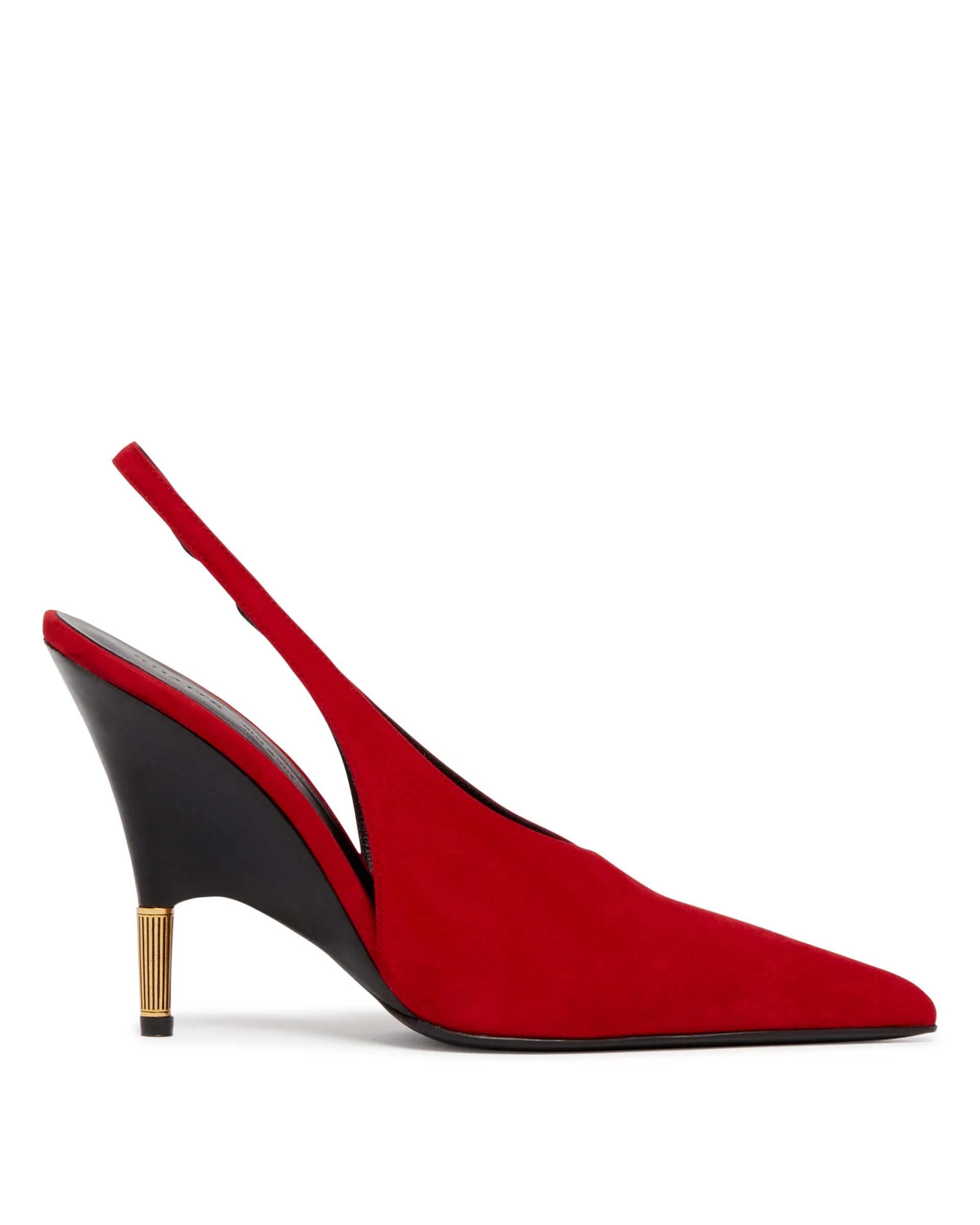 Red Bella Suede Pumps - 1
