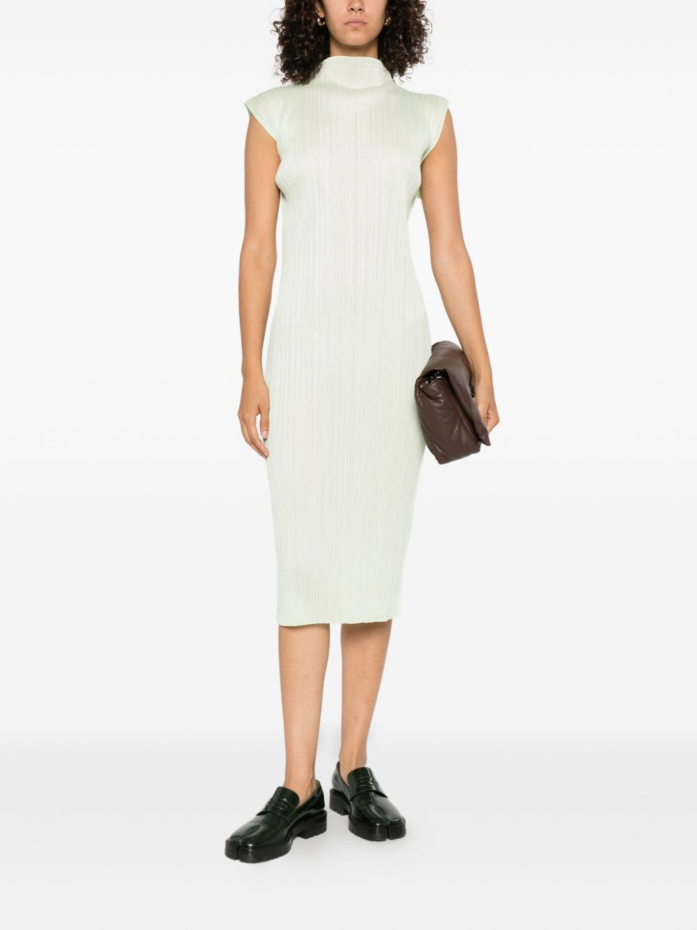mock-neck midi dress - 3