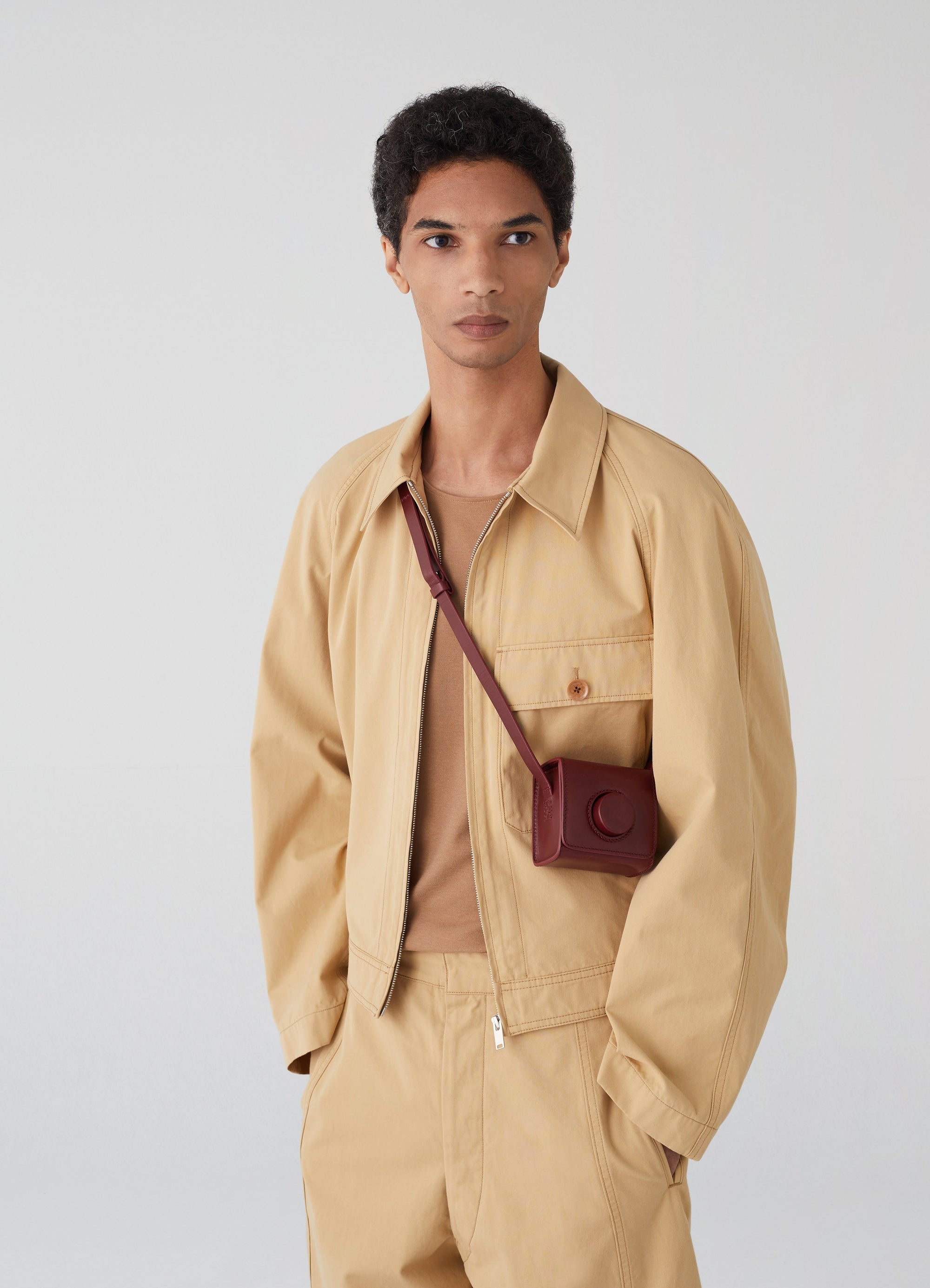 LEMAIRE Brown Mini Camera Bag for Men