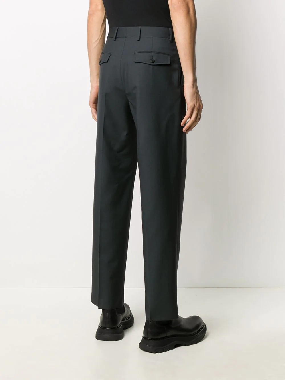 straight-leg tailored trousers - 4