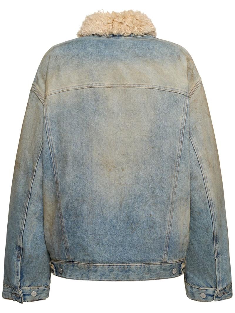 Robert denim jacket w/faux fur collar - 3