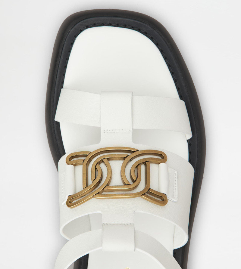 KATE SANDALS IN LEATHER - WHITE 3