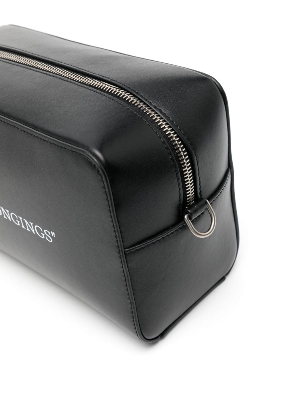 Quote leather make-up bag - 3