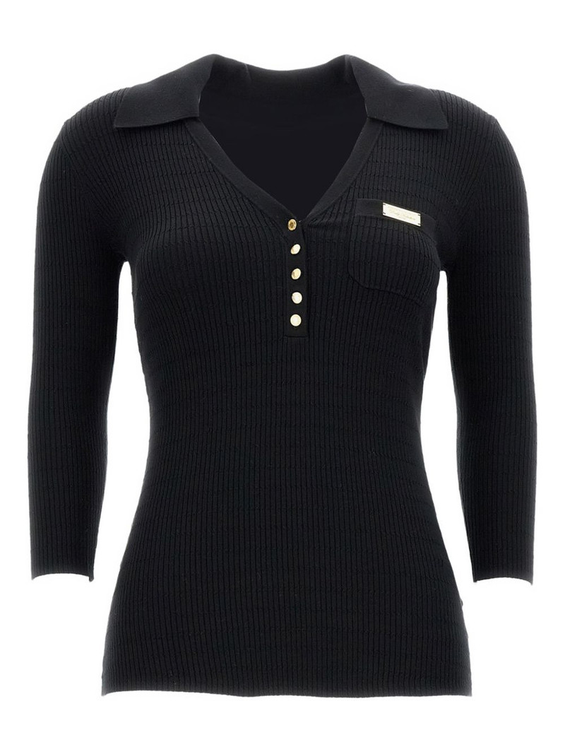 V-neck ribbed sweater 1