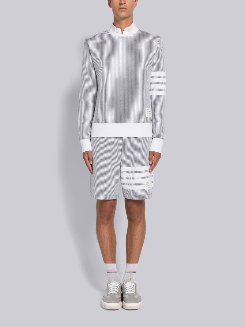 Seersucker Loopback 4-Bar Sweatshorts 4