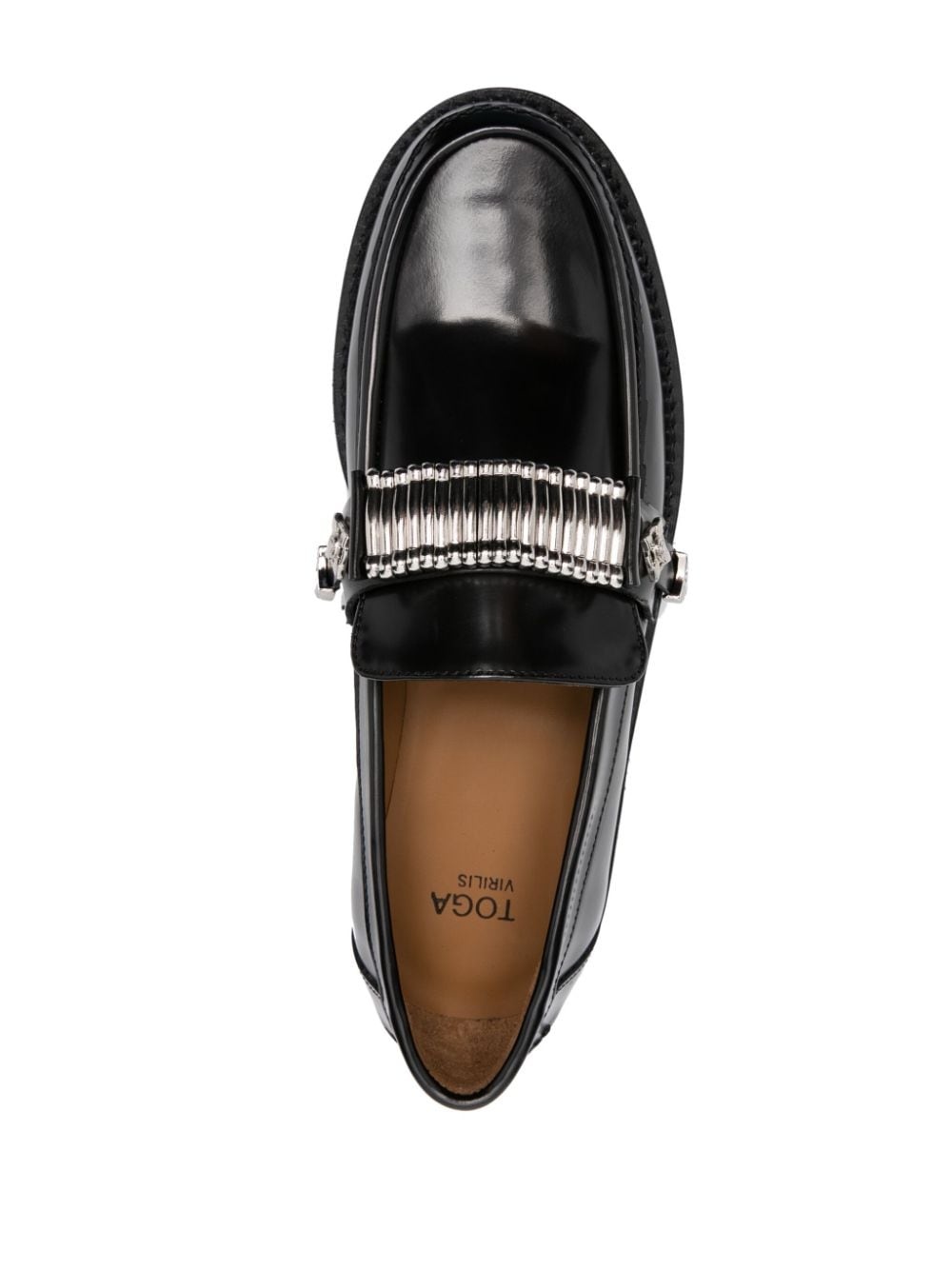 buckle-detail leather loafers - 4