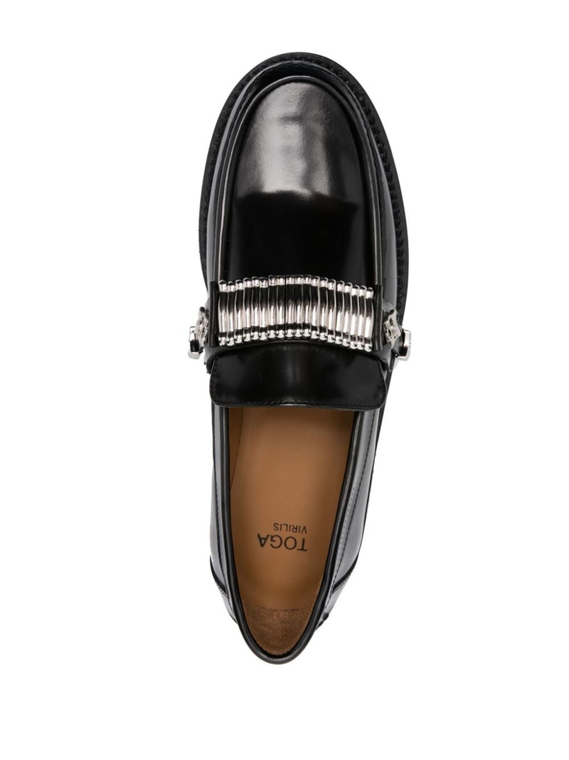 buckle-detail leather loafers 4