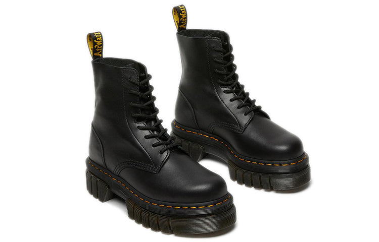 (WMNS) Dr. Martens Audrick Nappa Lux Platform Ankle Boots 'Black' 27149001 - 4