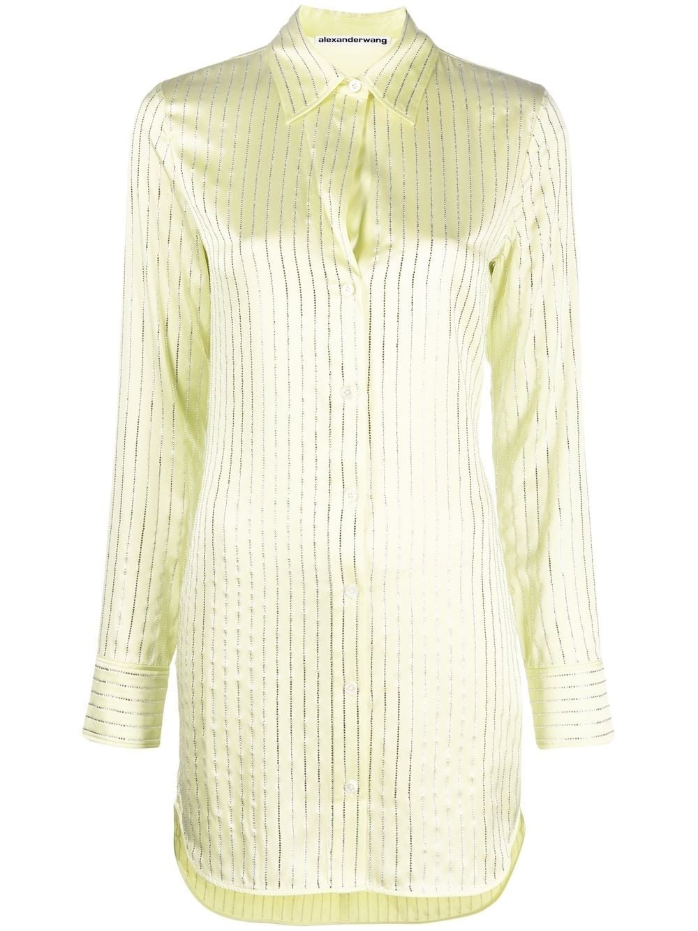 crystal embellished shirtdress - 1