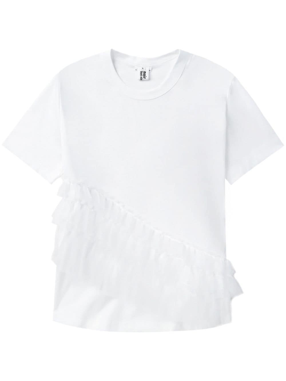 ruffled cotton T-shirt - 1