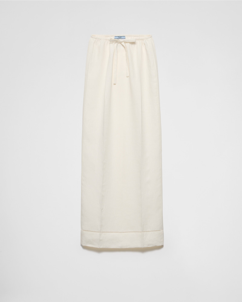 자수 린넨 maxi 스커트 - 1