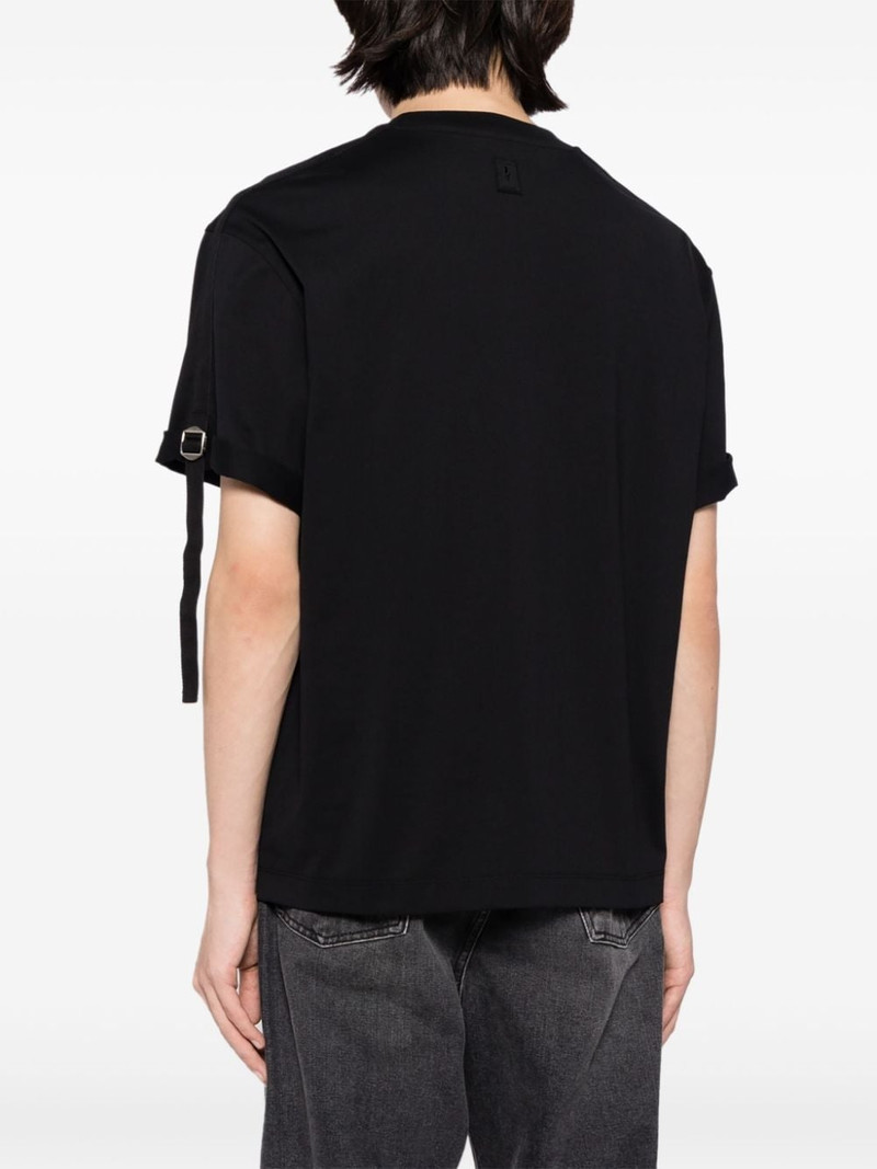 buckle-strap cotton T-shirt 4
