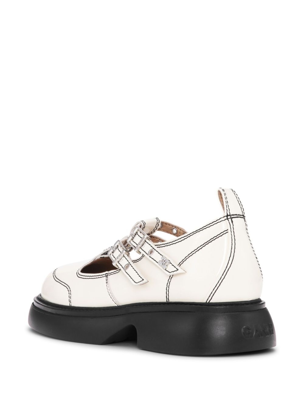 logo-plaque loafers - 3