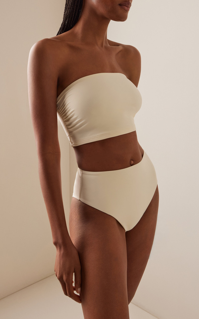 BONDI BORN® Poppy High-Waisted Bikini Bottom ivory outlook