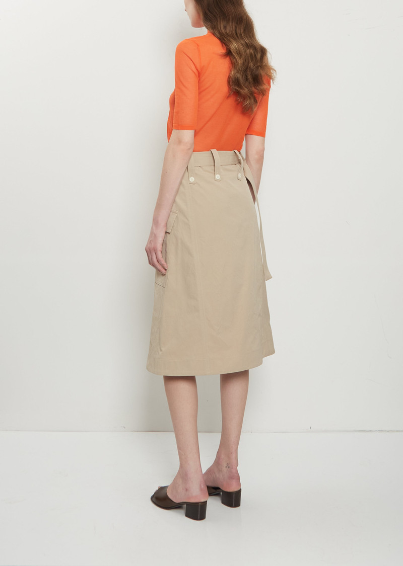 Plan C Technical Twill Cargo Midi Skirt outlook