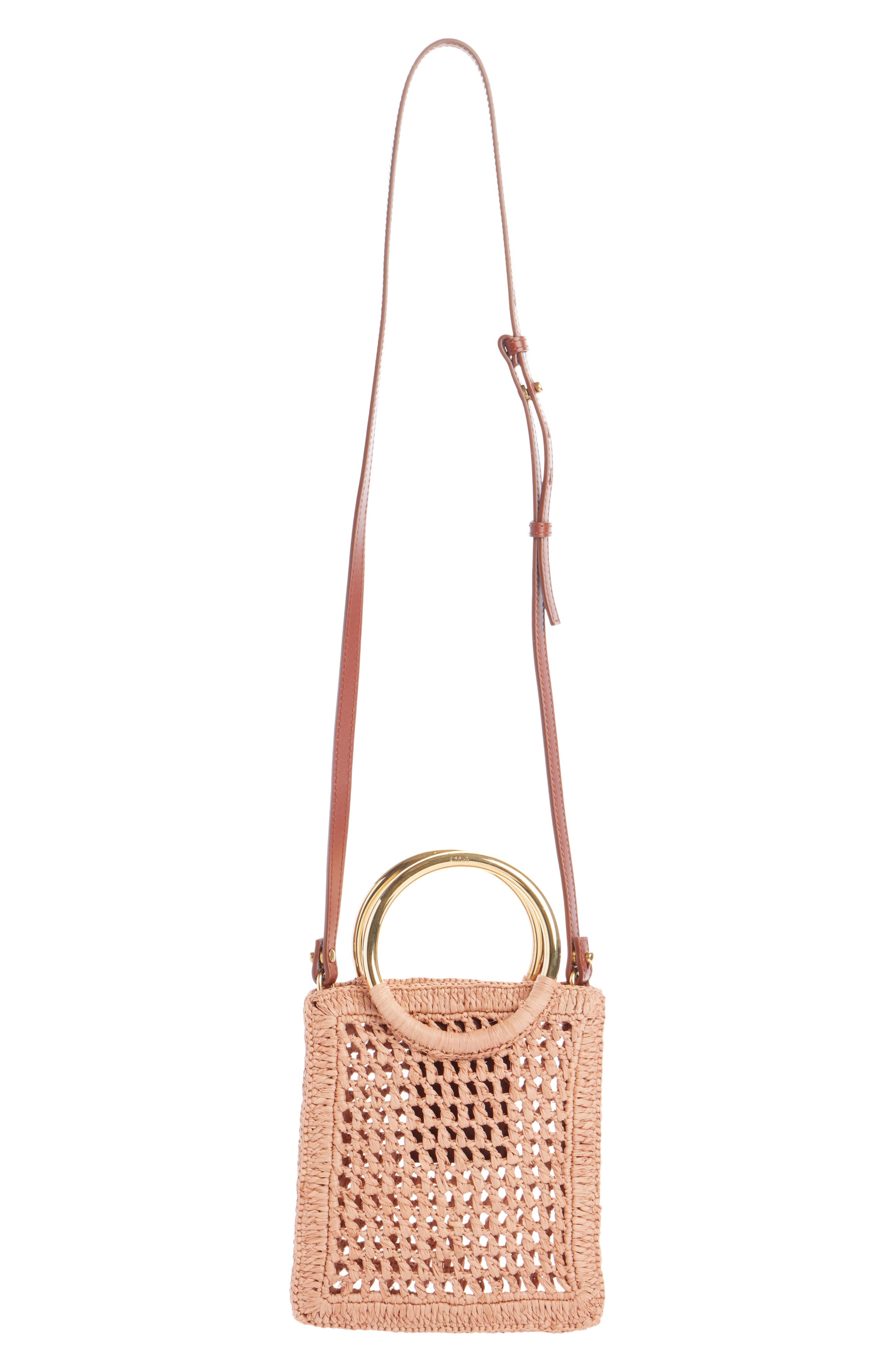 Chloé Mini Summer Banana Raffia Tote in Summery Beige at Nordstrom - 4
