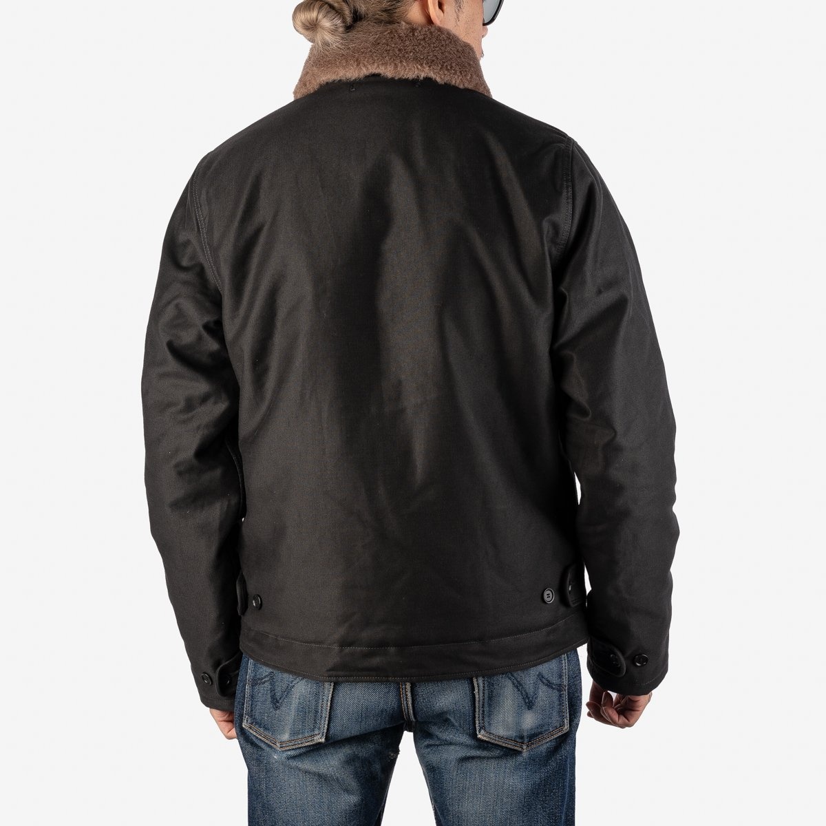 IHM-35-BLK Whipcord N1 Deck Jacket - Black - 3