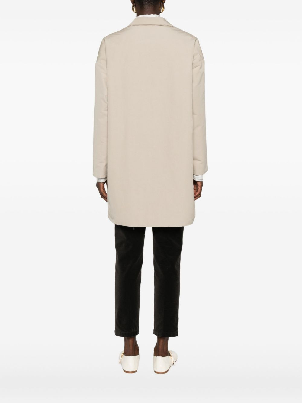 button-fastening coat - 4