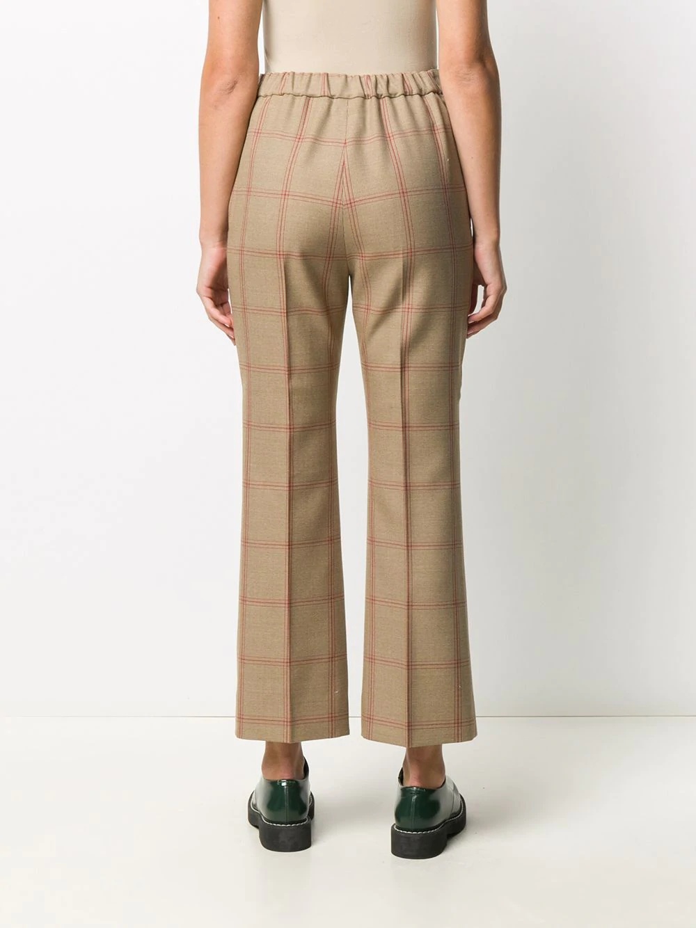 cropped check flares - 4