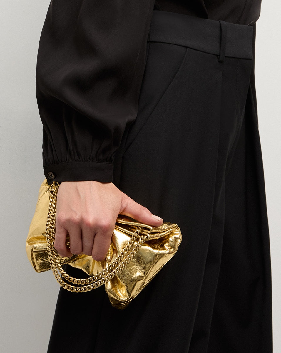 SMALL METALLIC VERONICA BEARD SLOUCH SHOULDER BAG - 7