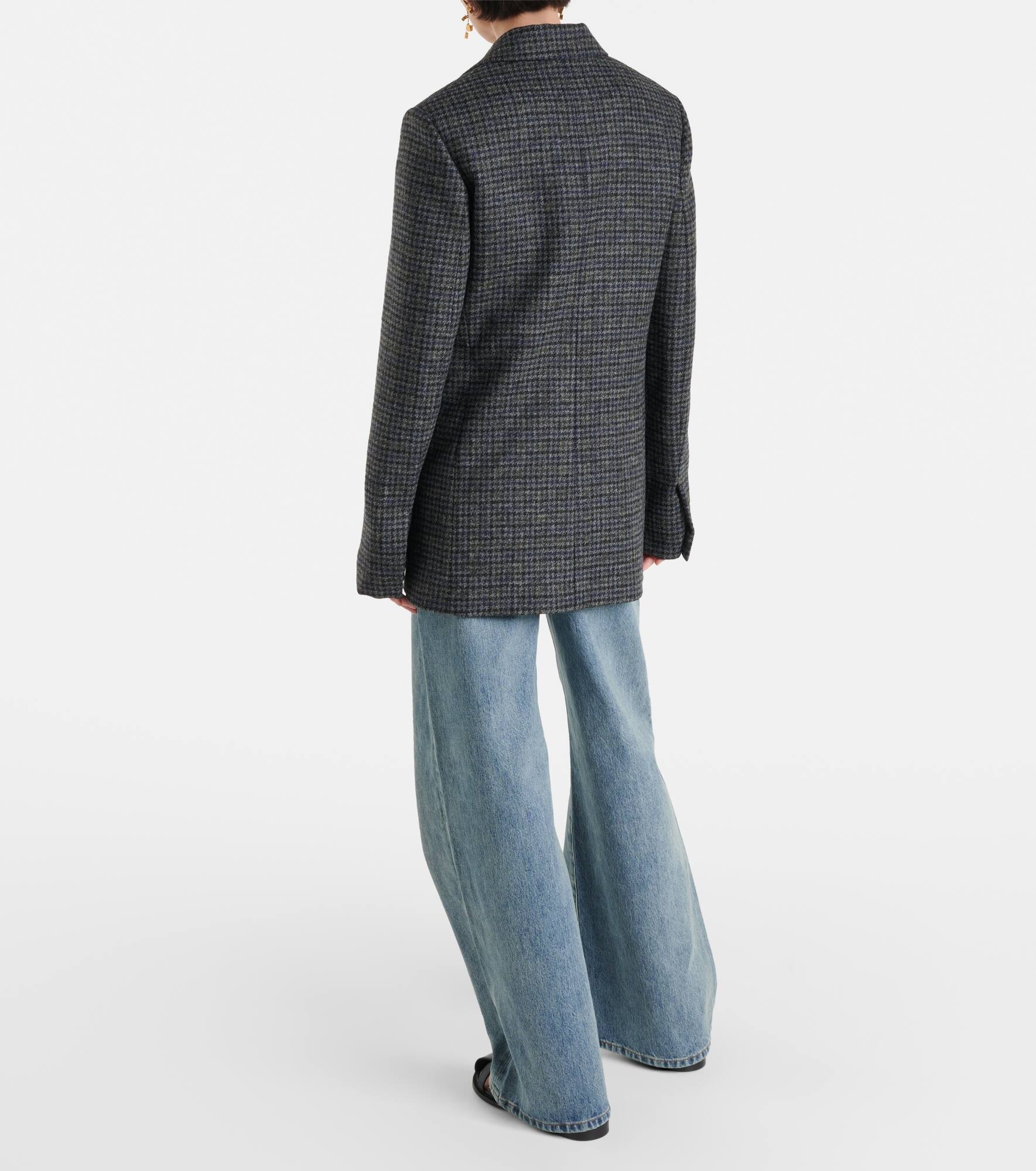 Houndstooth wool blazer - 3