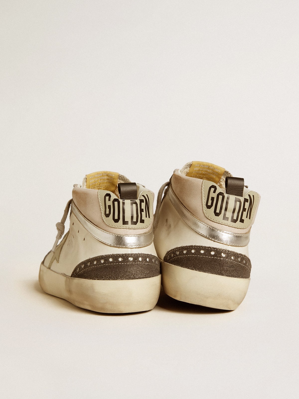 Mid Star with gray leather star and metallic silver leather flash - 4