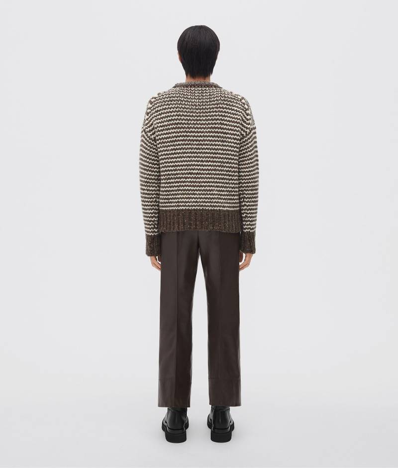 heavyweight wool jumper with zig-zag motif 3