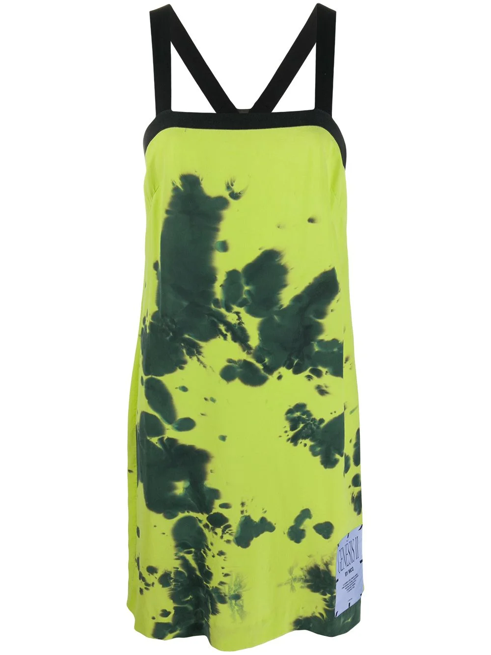 tie-dye print shift dress - 1