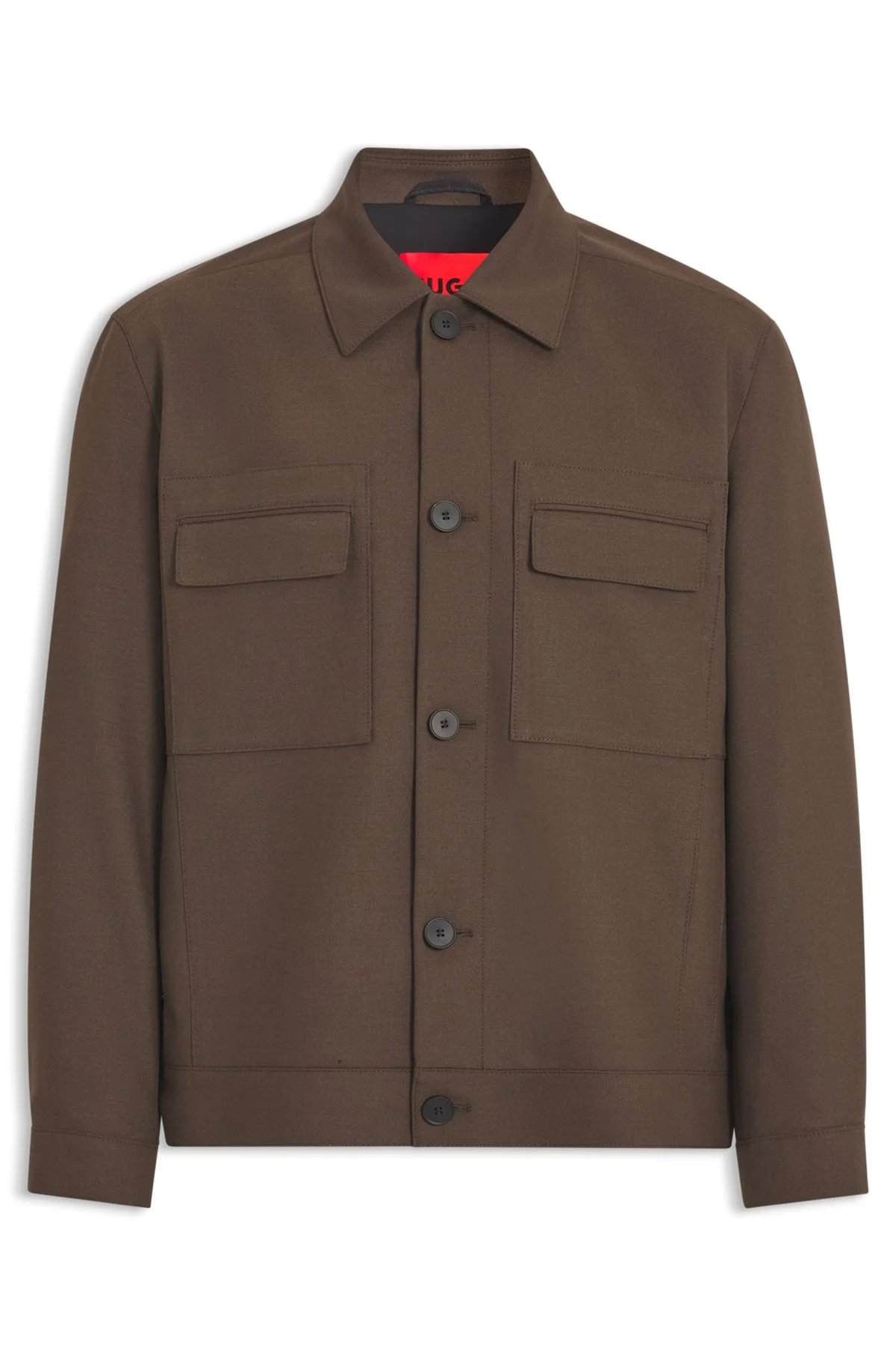 SLIM-FIT JACKET IN WRINKLE-RESISTANT TWILL - 1