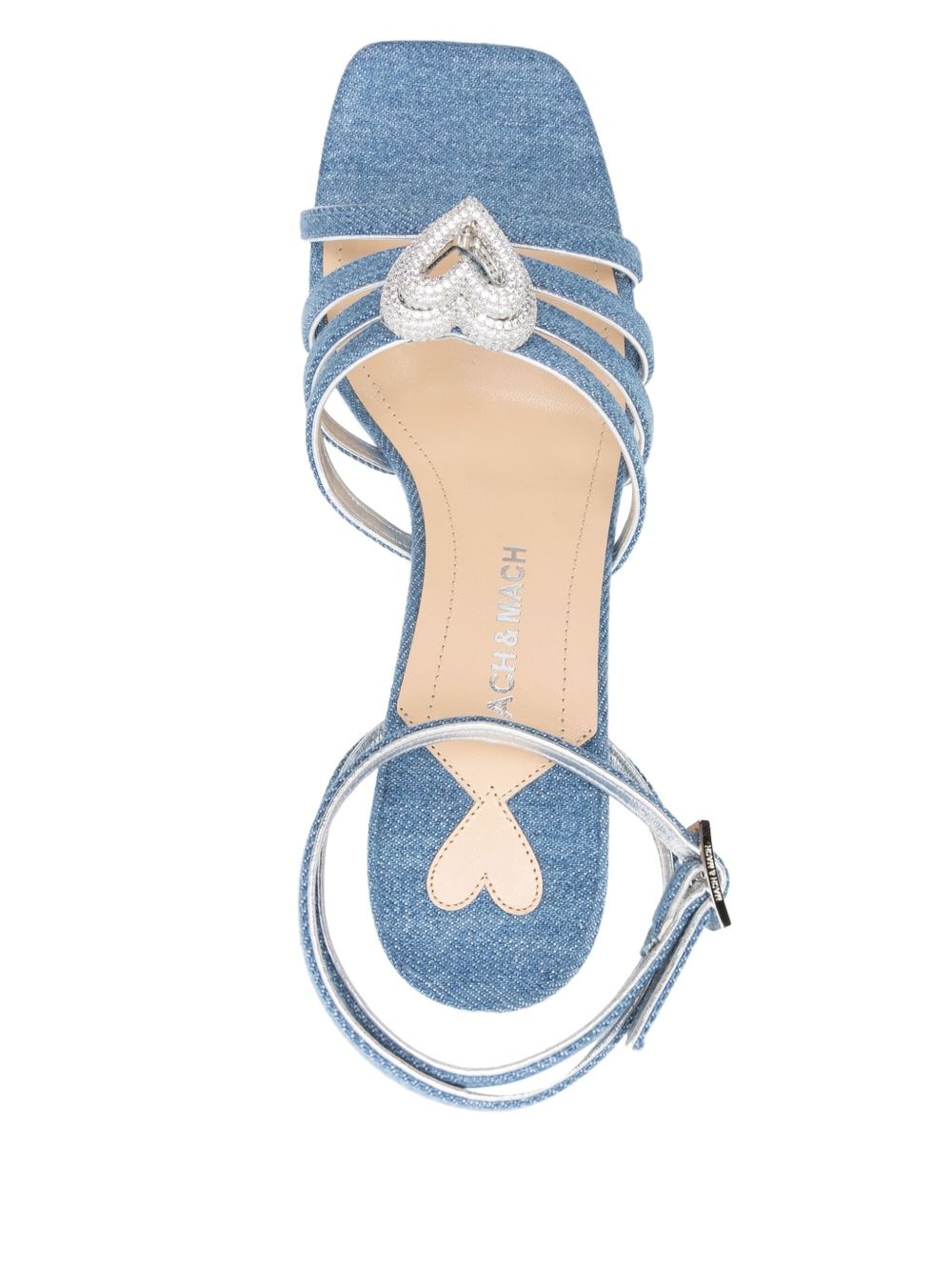 125mm heart-appliqué sandals - 4