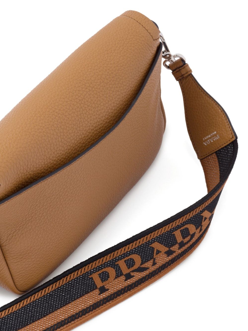 logo-plaque leather shoulder bag - 6