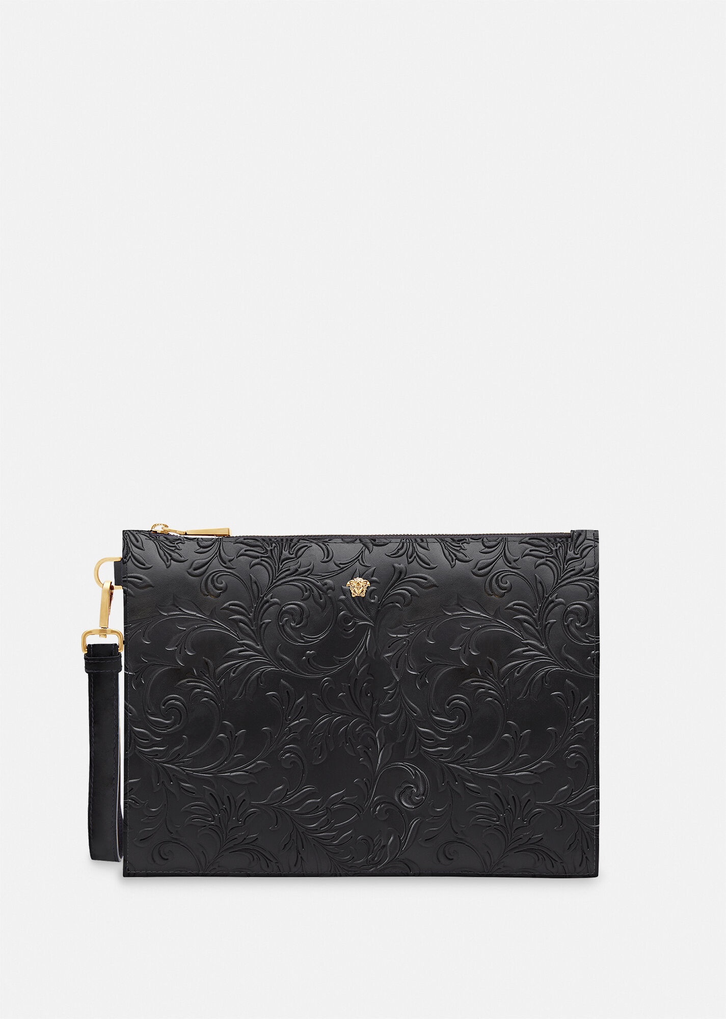 Large Embossed Barocco Zip Pouch - 1