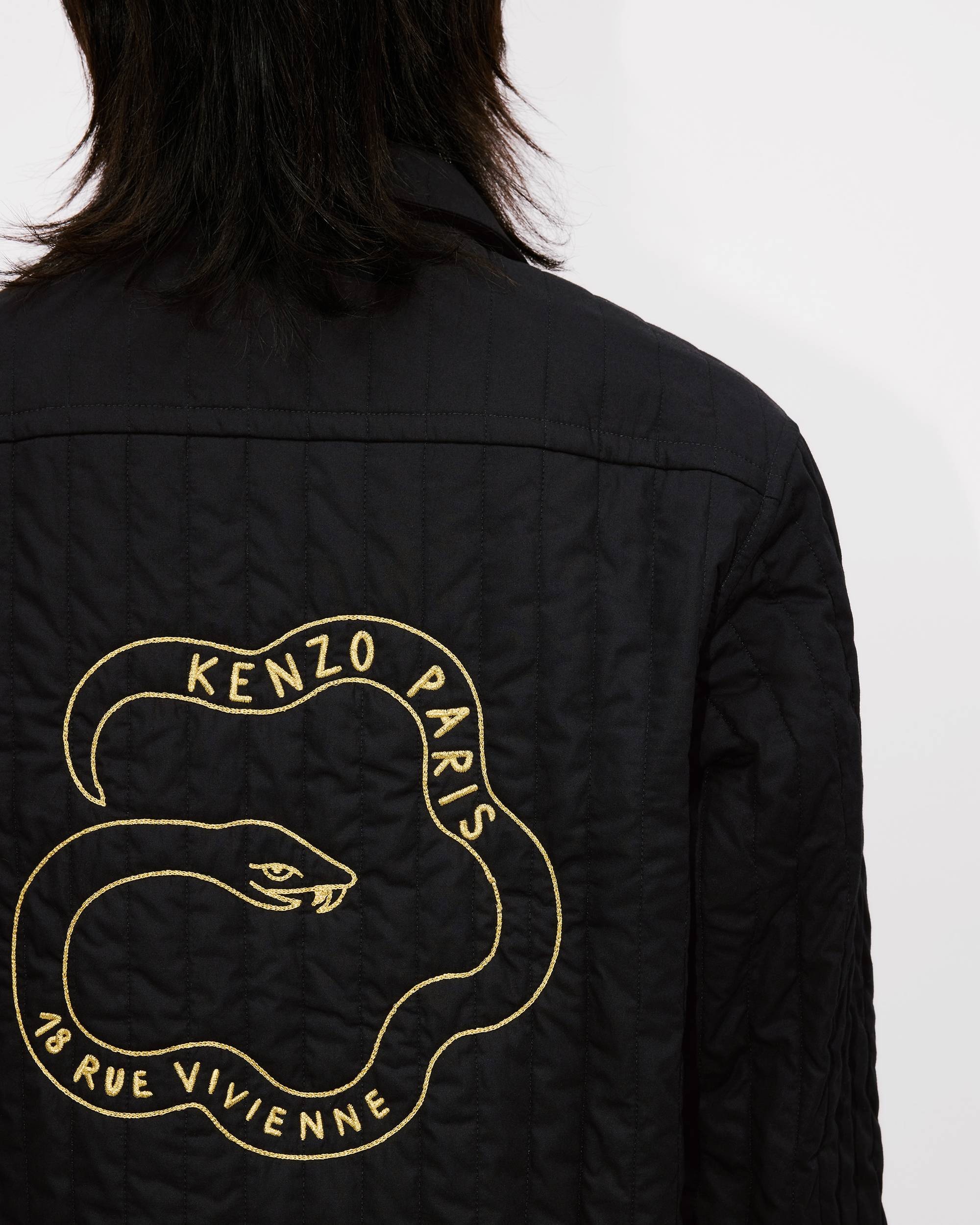 'Lunar New Year' genderless quilted padded overshirt in cotton poplin - 12