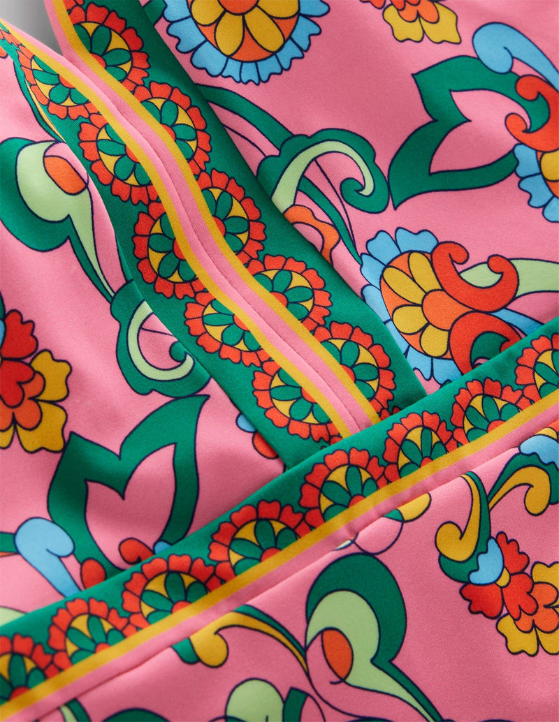 Ios V Panel Swimsuit-Pink Rose, Foliage Trail 8