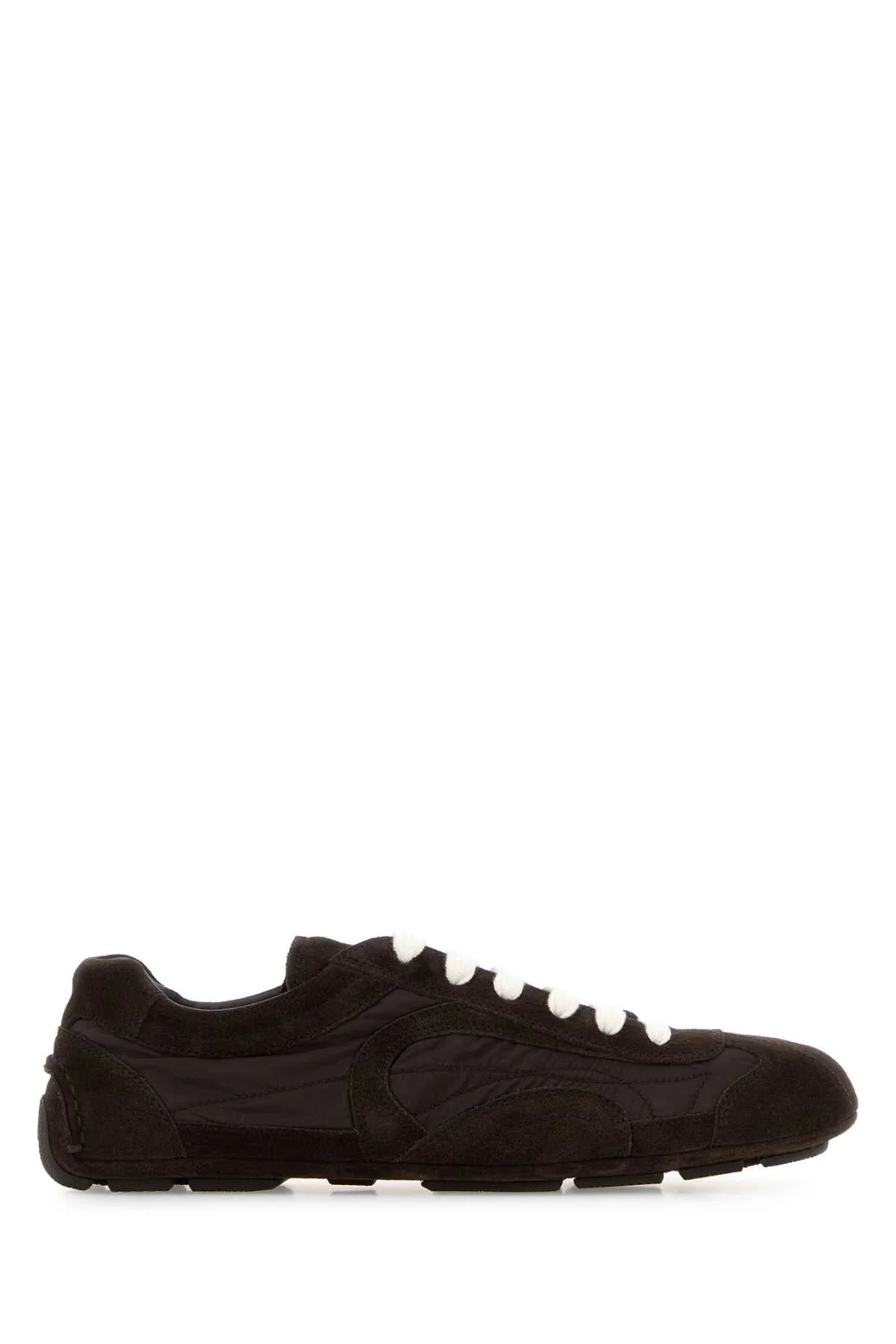 Prada Women Brown Suede And Re-Nylon Montecarlo Re-Edition 2005 Sneakers - 1