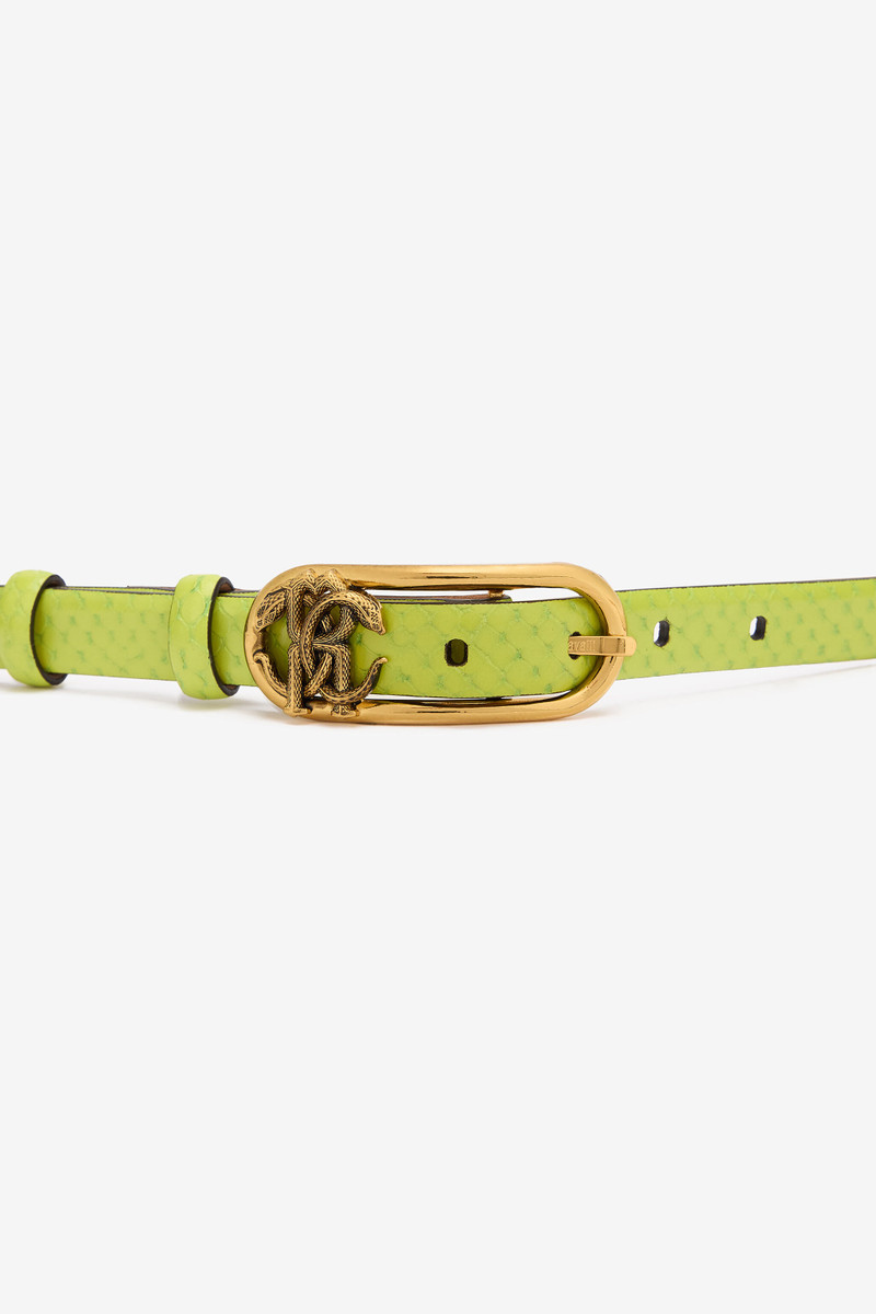 Snake-Effect Belt With Mirror Snake Monogram 3
