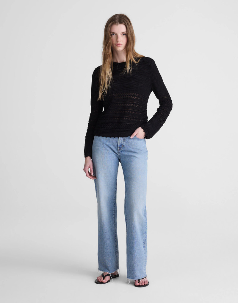 Open-Stitch Sweater in 100% Cotton 3