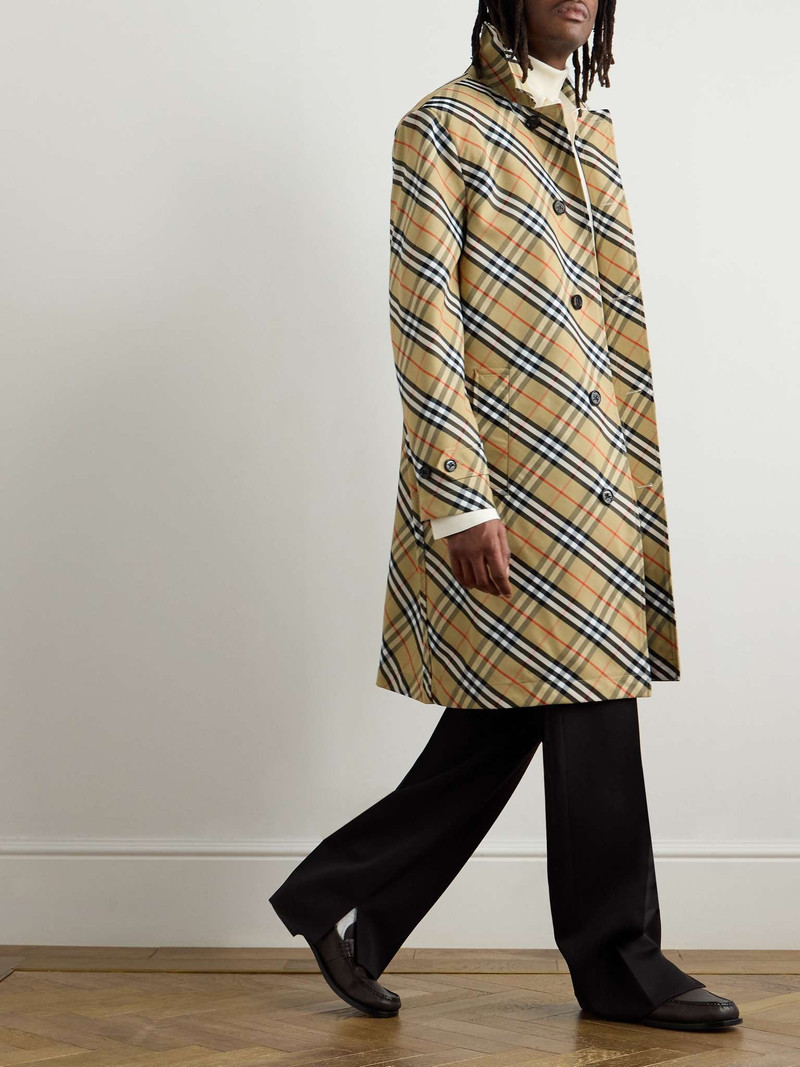 Burberry Checked Gabardine Coat outlook