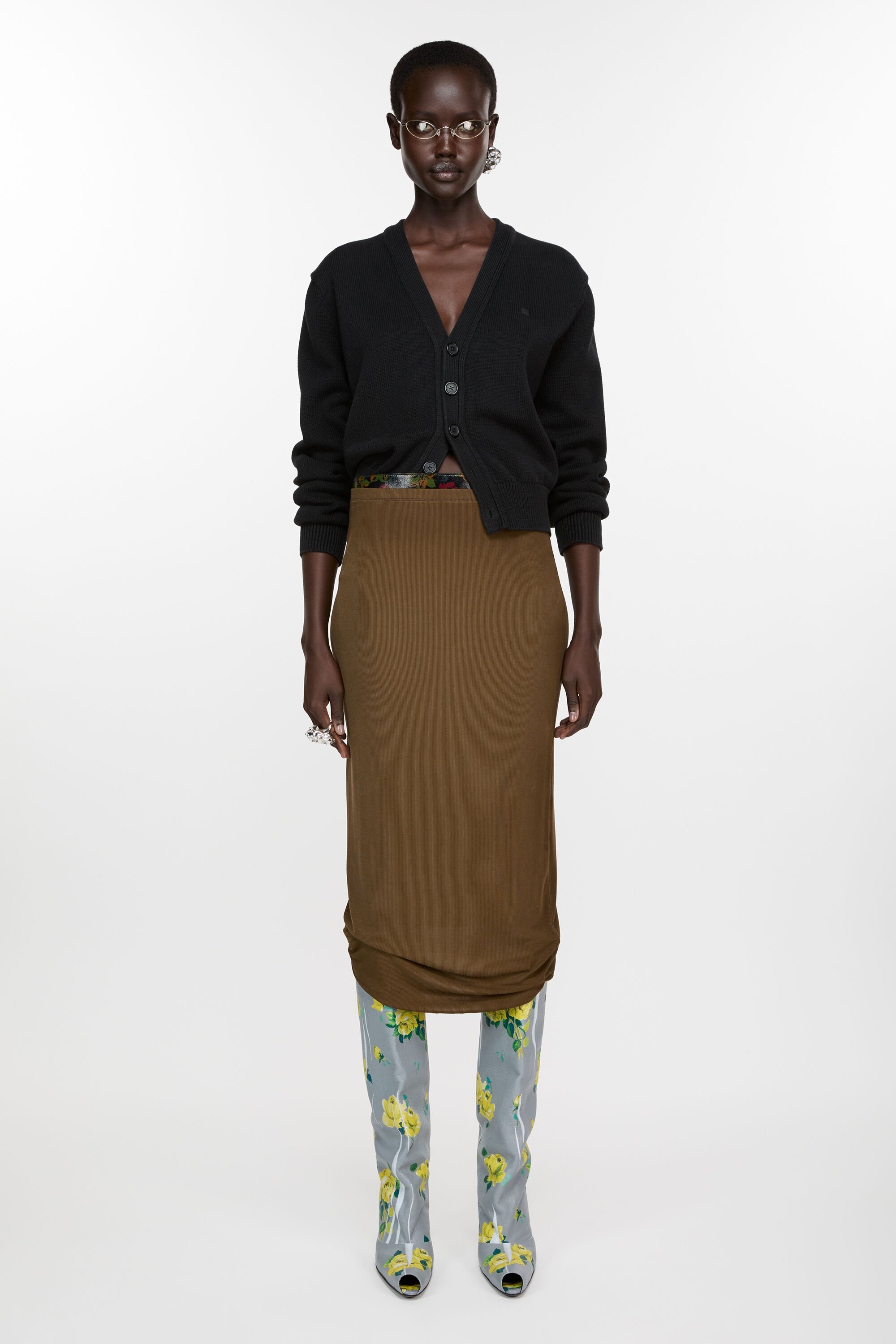 Fitted skirt - Mud Brown - 2