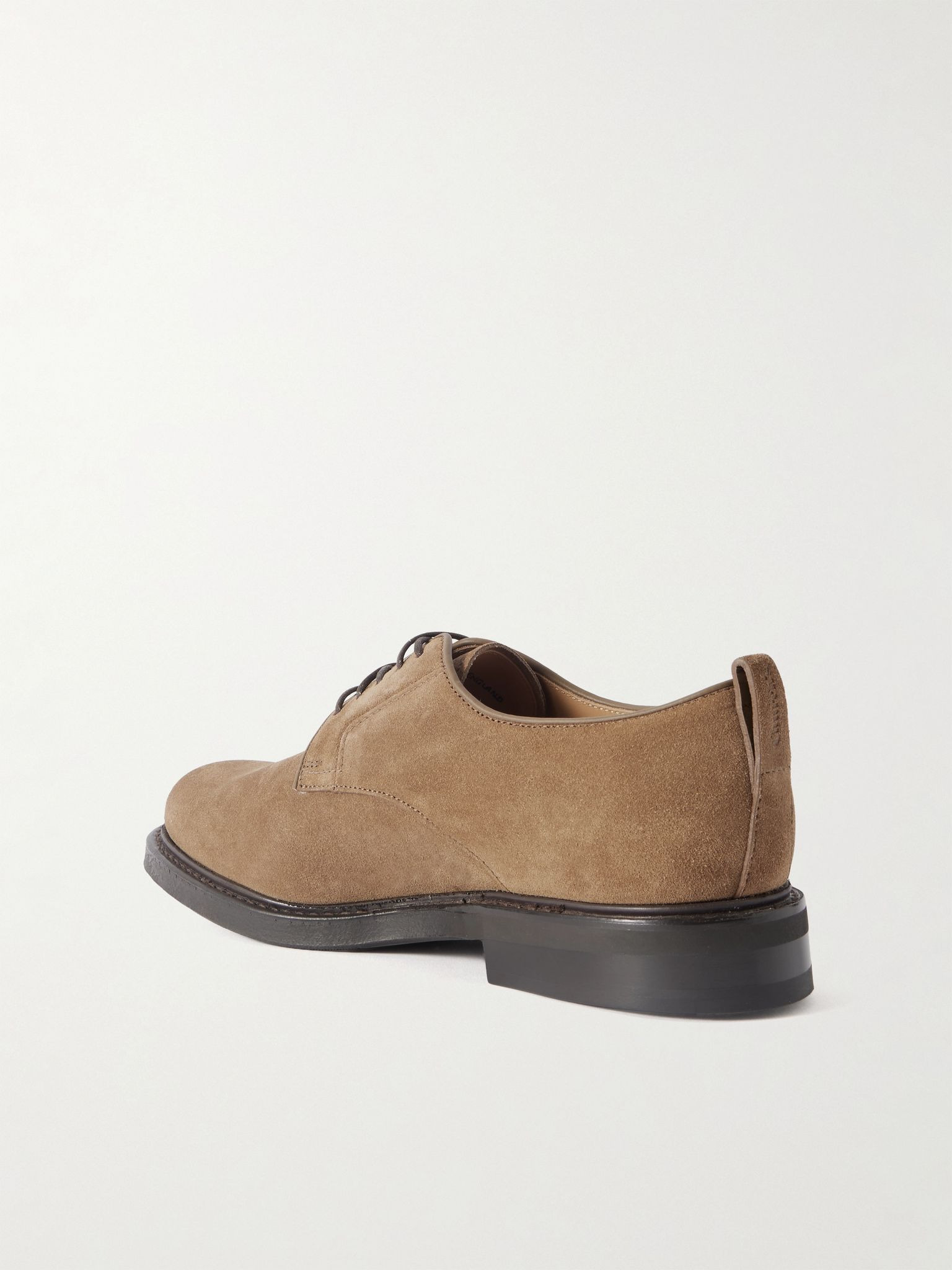 Padstow Suede Derby Shoes Brown - 4
