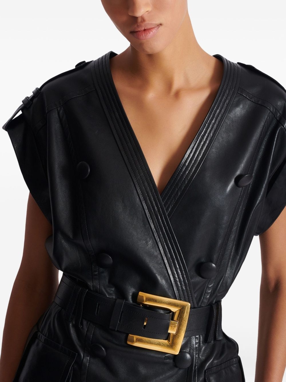 belted mini dress - 7