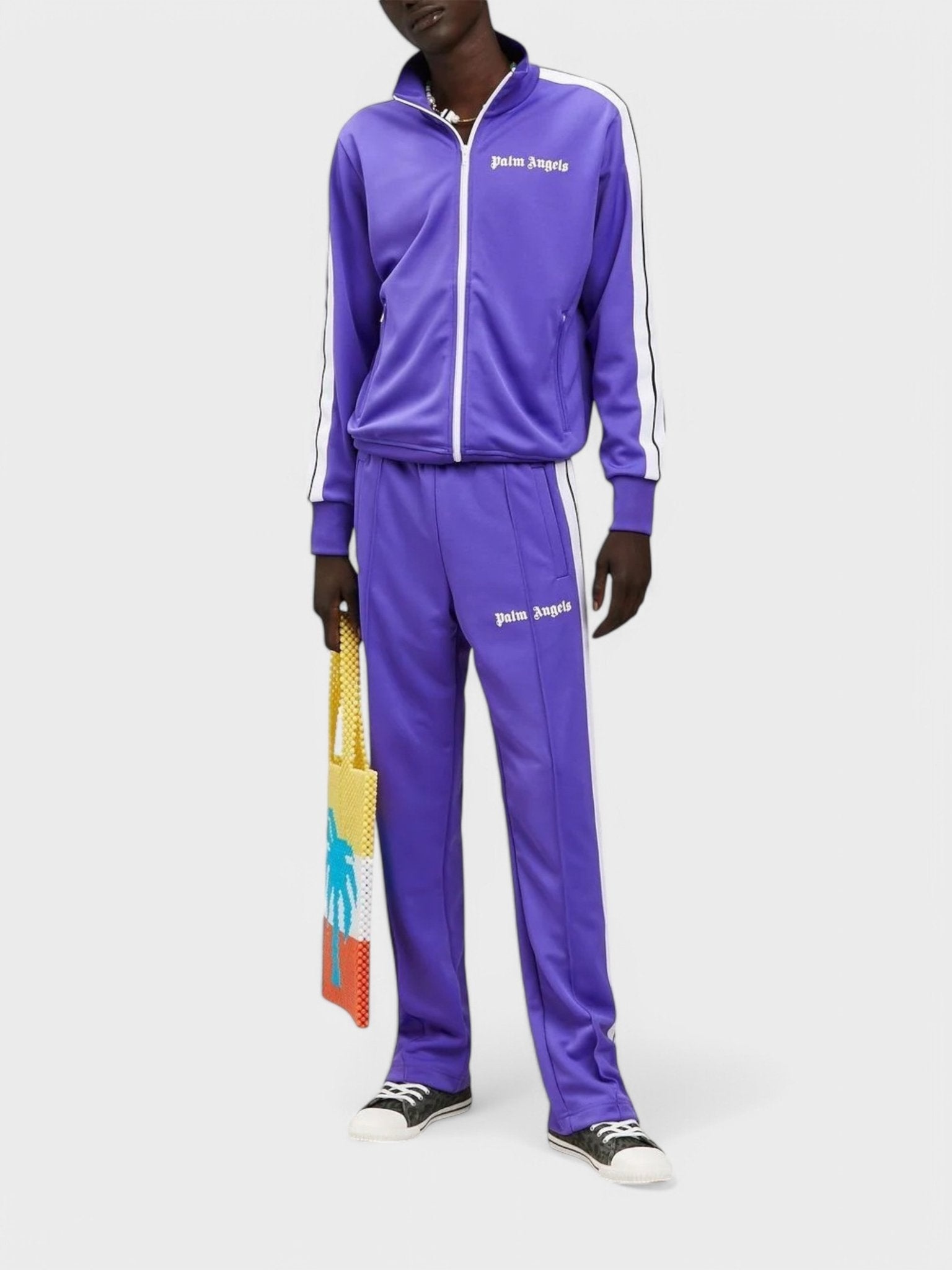 Palm Angels Classic Track Jacket Purple White - 2