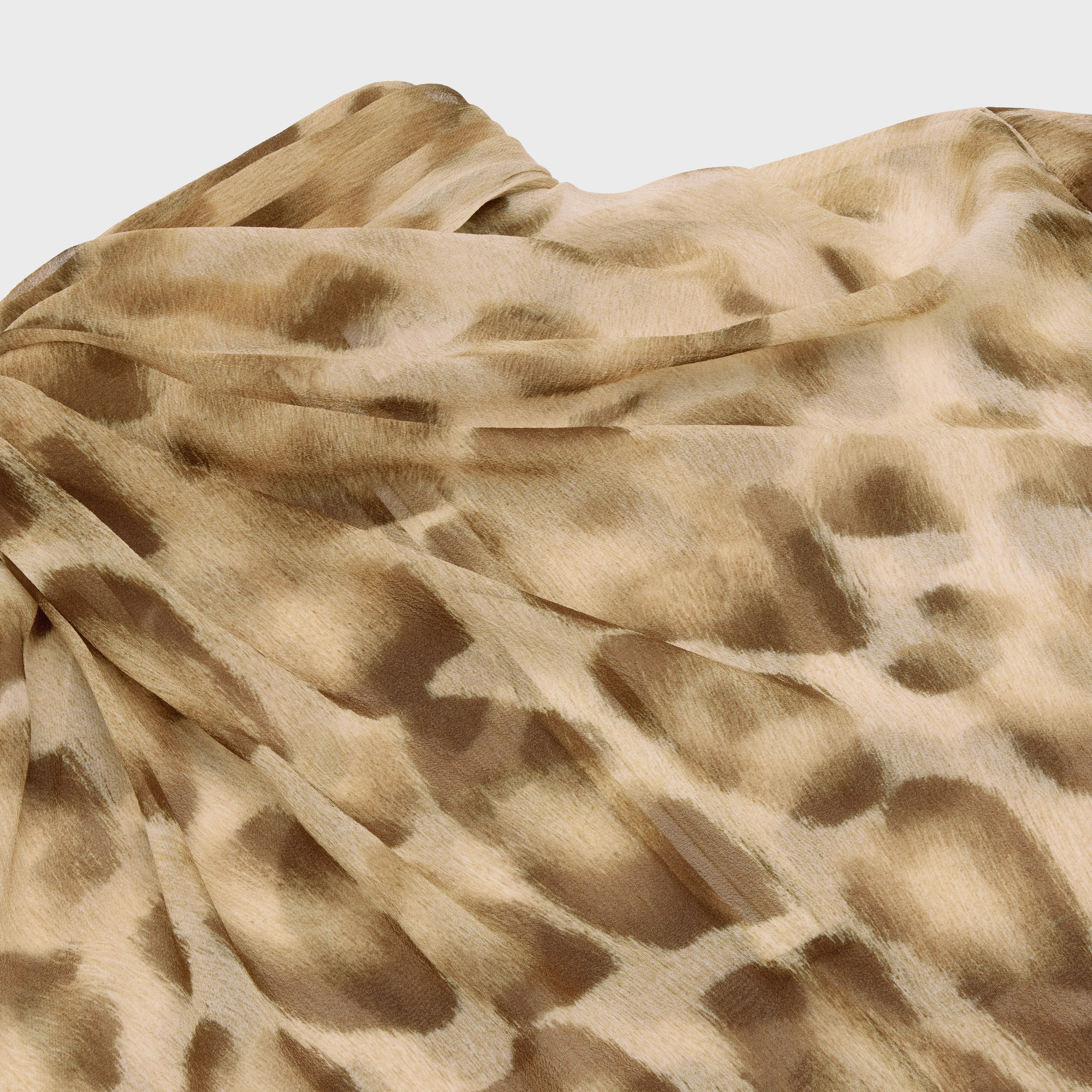 Muslin blouse with draped collar - 3