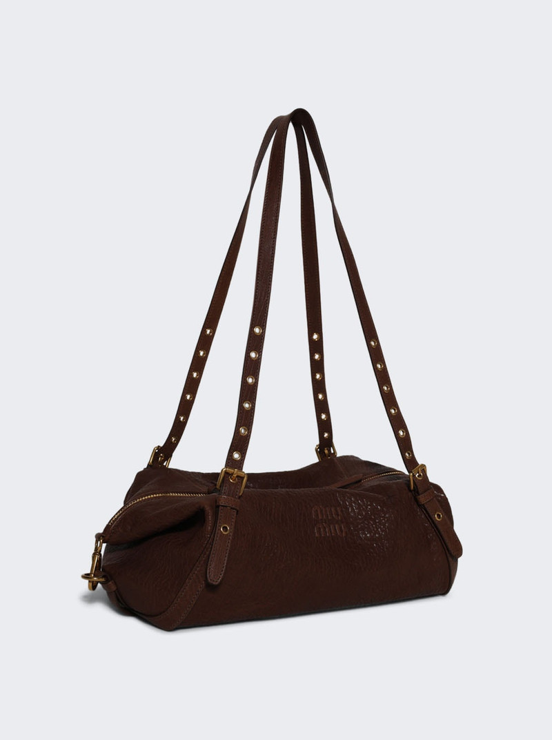 Miu Miu Leather Bag Bruciato Brown outlook