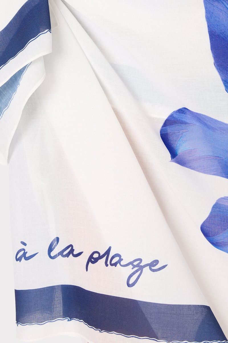 Blue Plumbago Printed Sarong 4