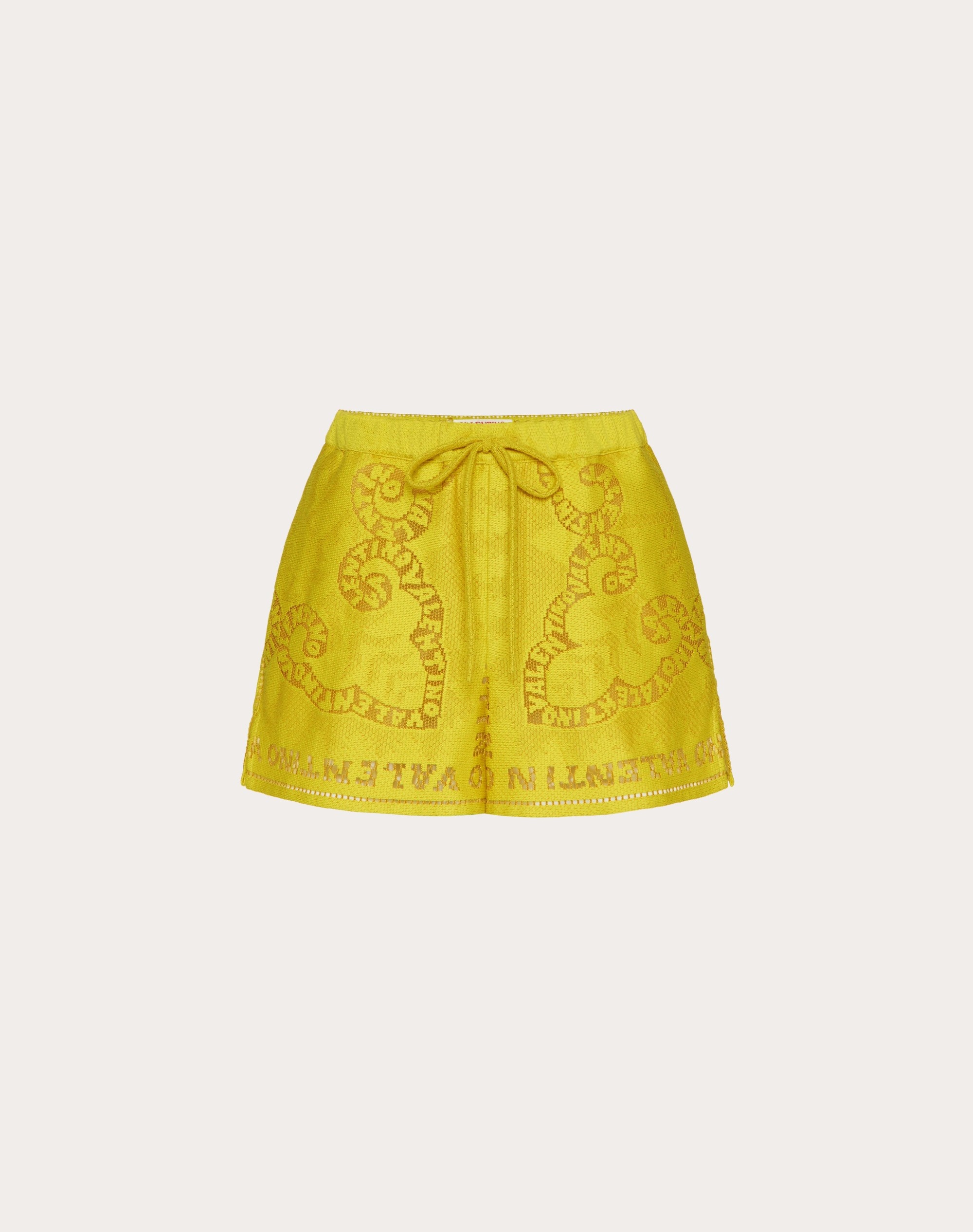 COTTON GUIPURE LACE SHORTS - 1