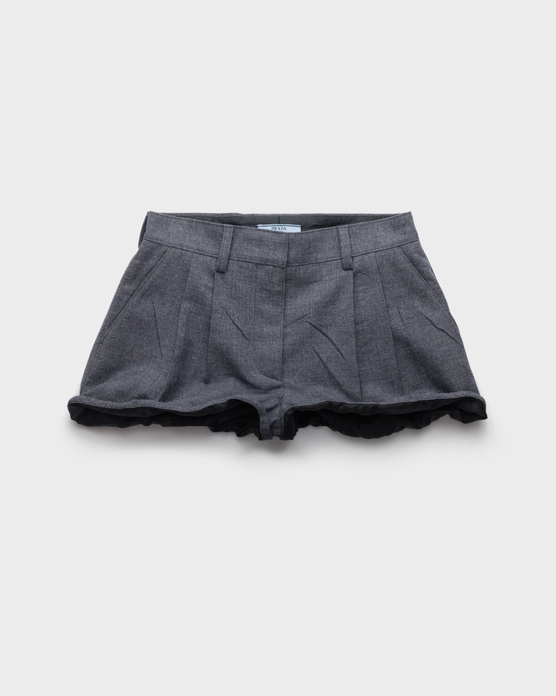 Grisaille and antiqued satin shorts 1