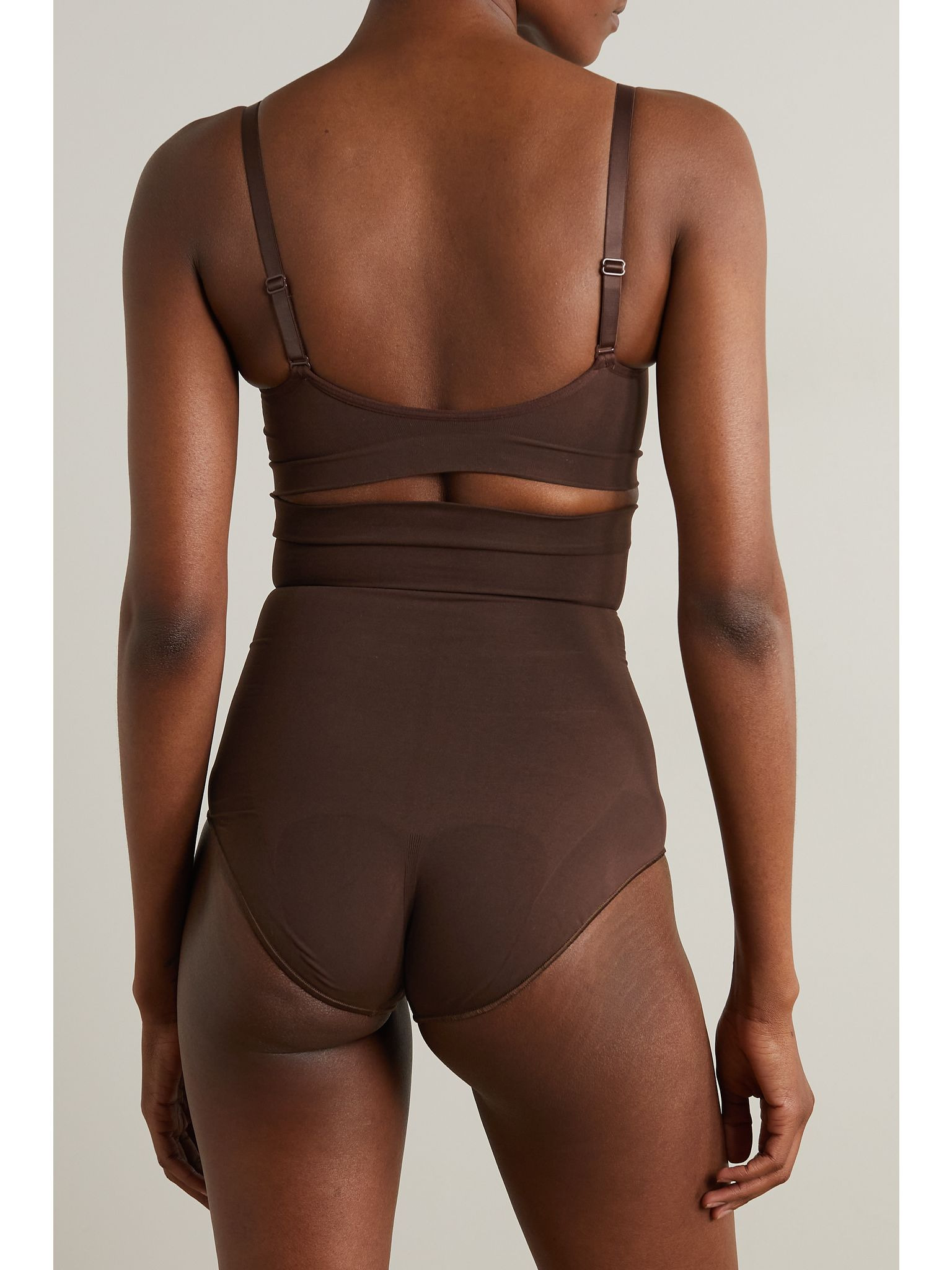 Seamless Sculpt High Waist Brief - Cocoa Brown - 3