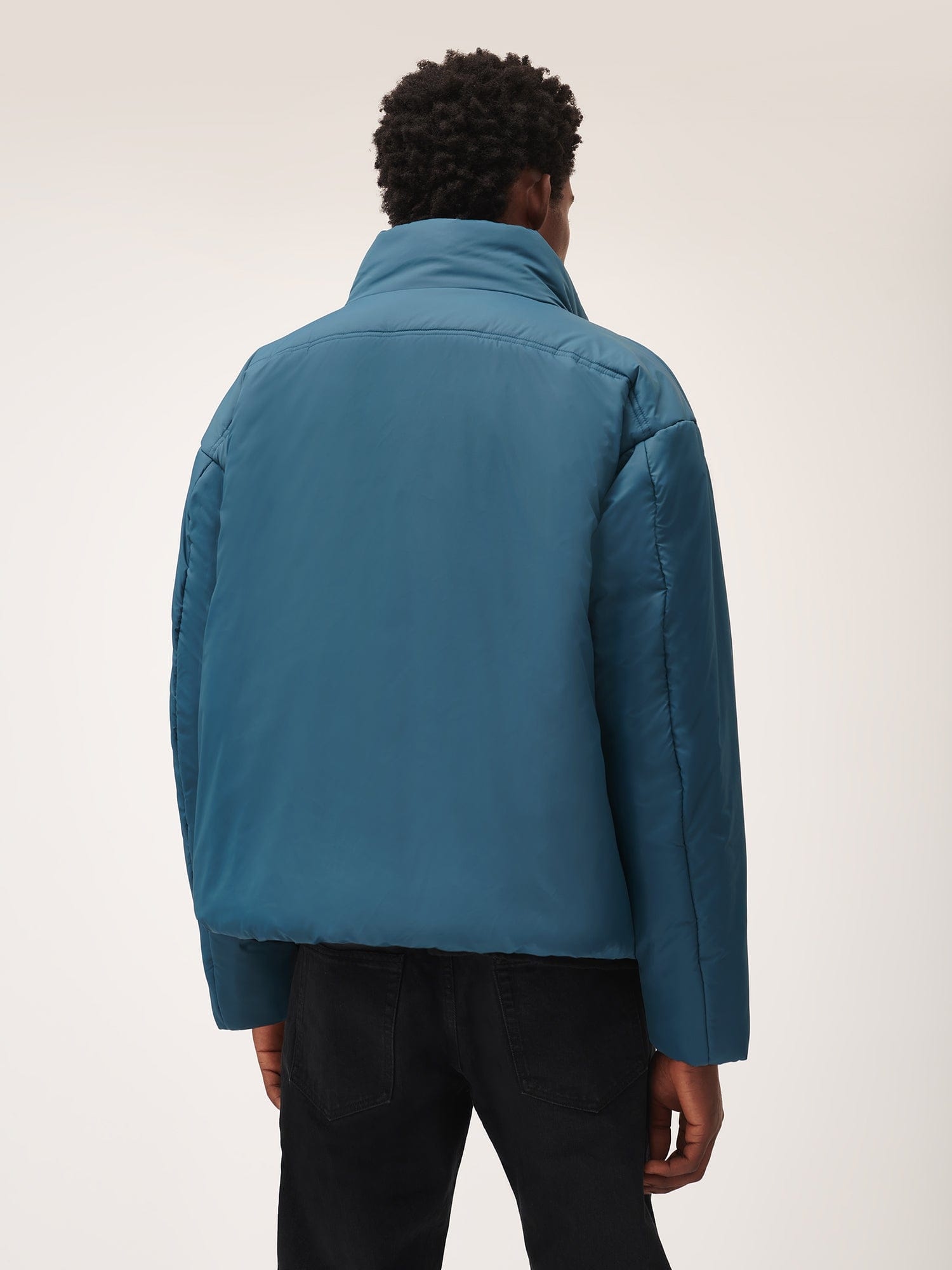 Mens Flower-Warmth Puffer Jacket - Storm Blue - 3