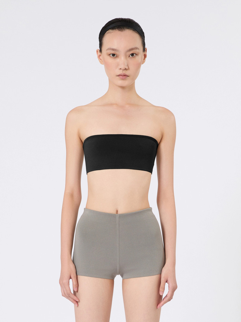 FIABE Bandeau bra in stretch viscose - BLACK 3